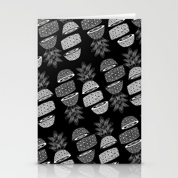 Pineapples (Dark/Sliced) Stationery Card Gallery Image 2