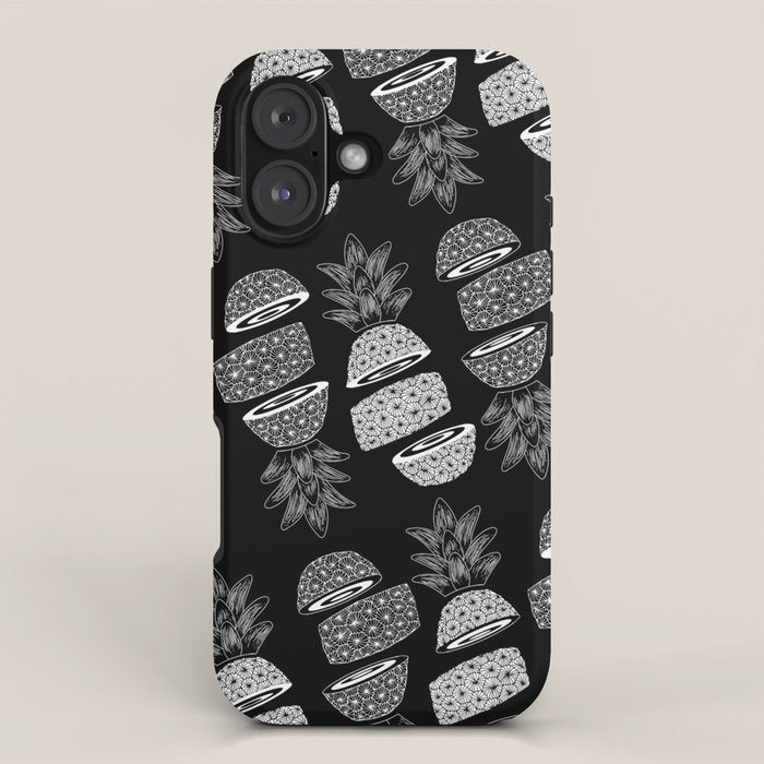 Pineapples (Dark/Sliced) iPhone Case Gallery Image 1