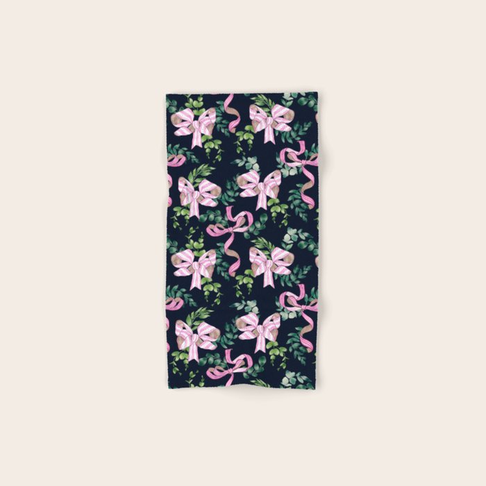 Whimsical Cheerful Bows Plants Bath Towel Gallery Image 1