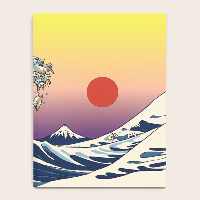 The Great Wave Of  Cat Notebook Gallery Image 4