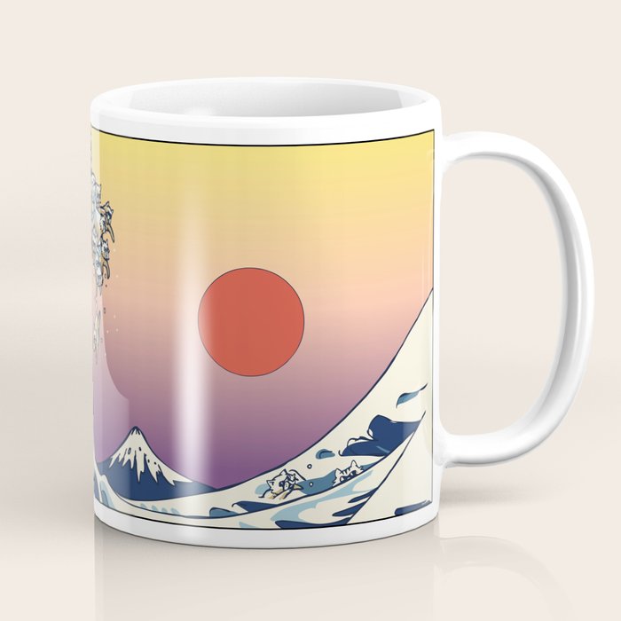 The Great Wave Of  Cat Coffee Mug Gallery Image 1