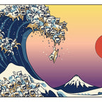 The Great Wave Of  Cat Coffee Mug Gallery Image 2