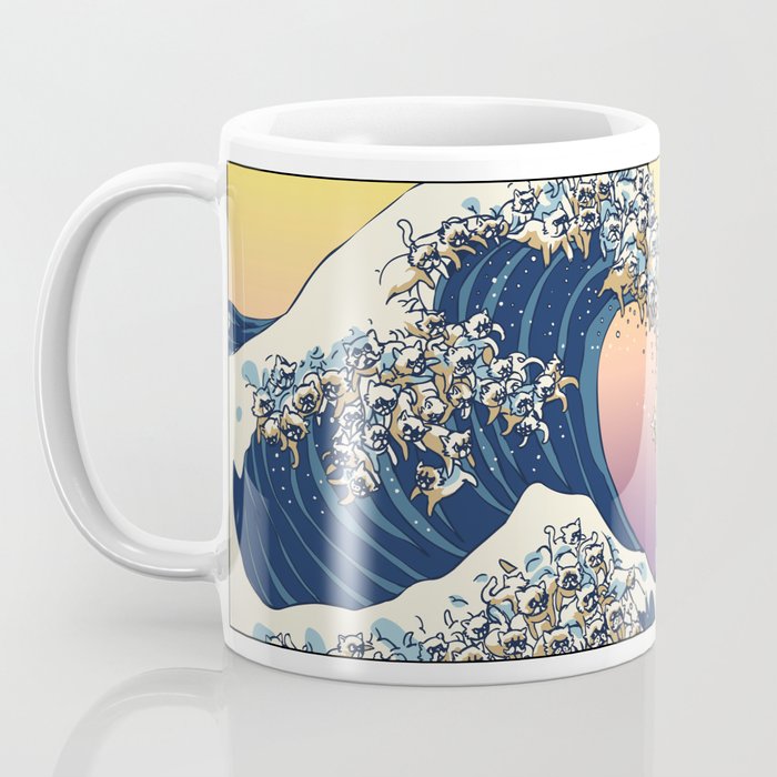 The Great Wave Of  Cat Coffee Mug Gallery Image 3