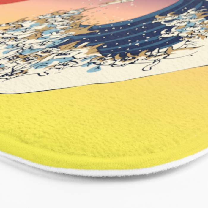 The Great Wave Of  Cat Bath Mat Gallery Image 3