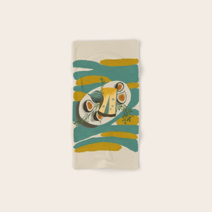 Modern Fig Still Life Bath Towel Gallery Image 1