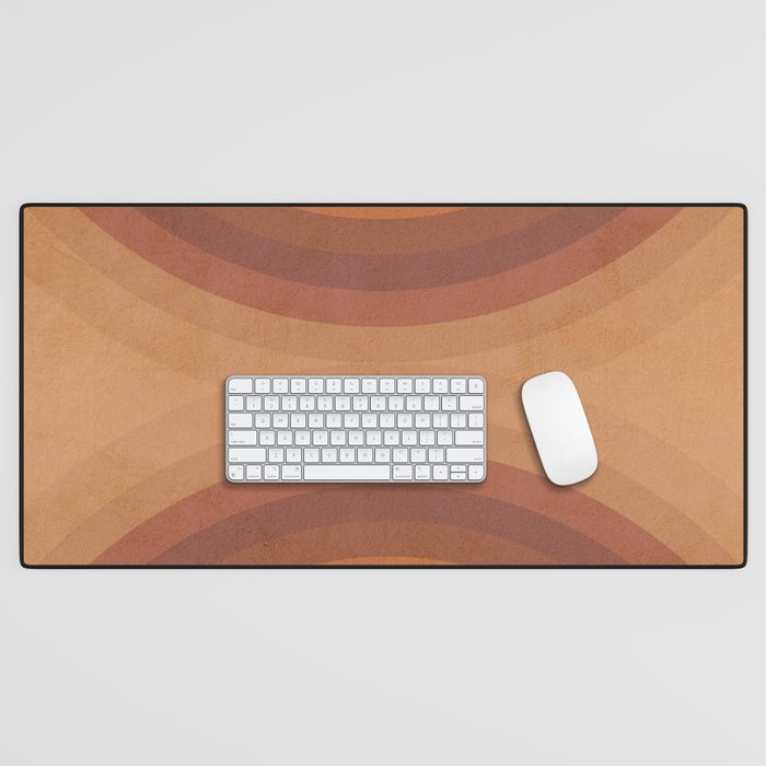 Double the Rainbow - Terracotta Desk Mat Gallery Image 1