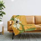Sunflower Yellow Sami Throw Blanket Gallery Image 1