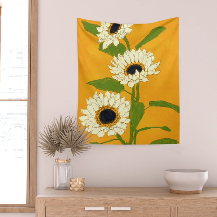 Sunflower Yellow Sami Wall Tapestry Gallery Image 2