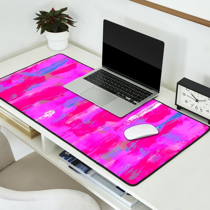 Vibrant Pink Desk Mat Gallery Image 2