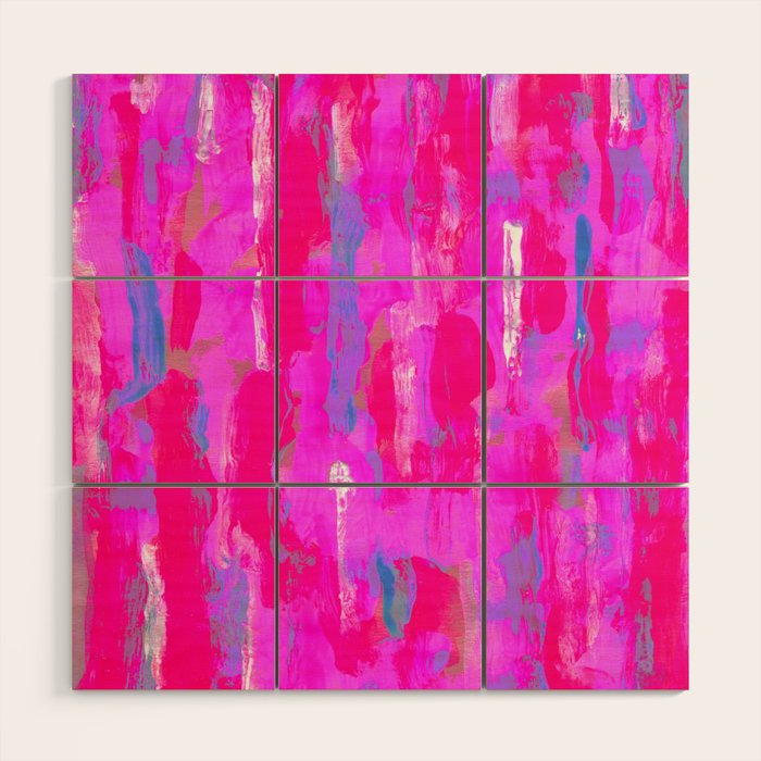 Vibrant Pink Wood Wall Art Gallery Image 1