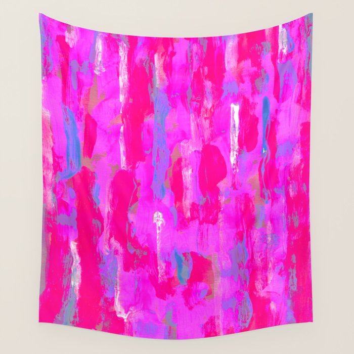 Vibrant Pink Wall Tapestry Gallery Image 1