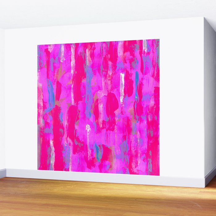 Vibrant Pink Wall Mural Gallery Image 2