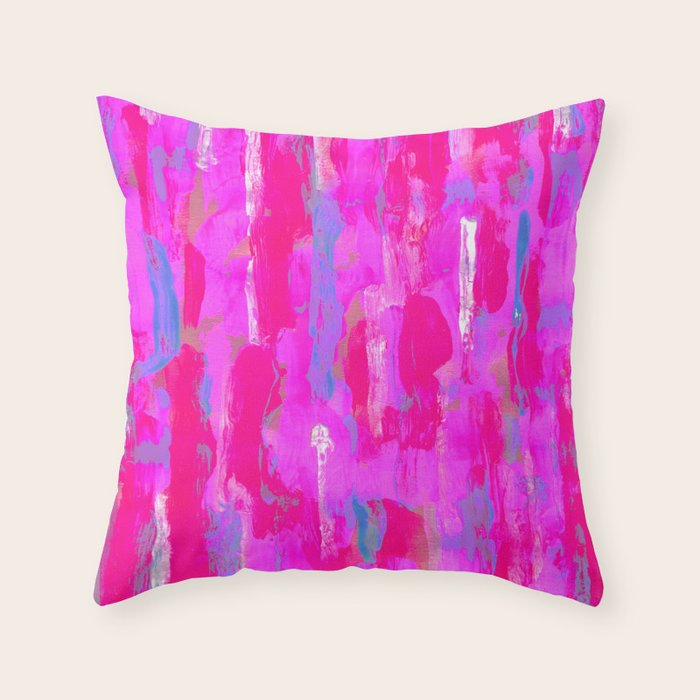 Vibrant Pink Throw Pillow Gallery Image 1