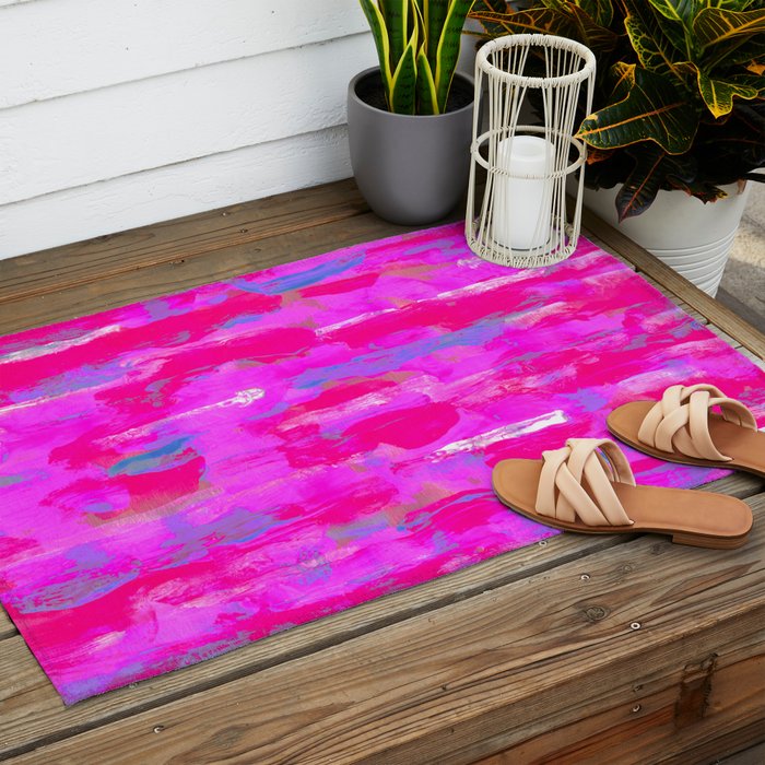 Vibrant Pink Outdoor Rug Gallery Image 2