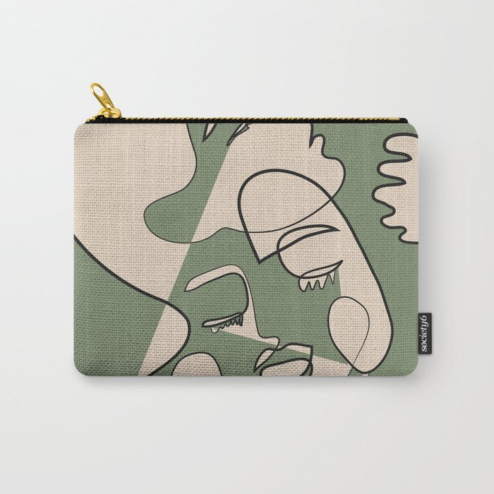 Abstract Faces 7 Carry All Pouch Gallery Image 1