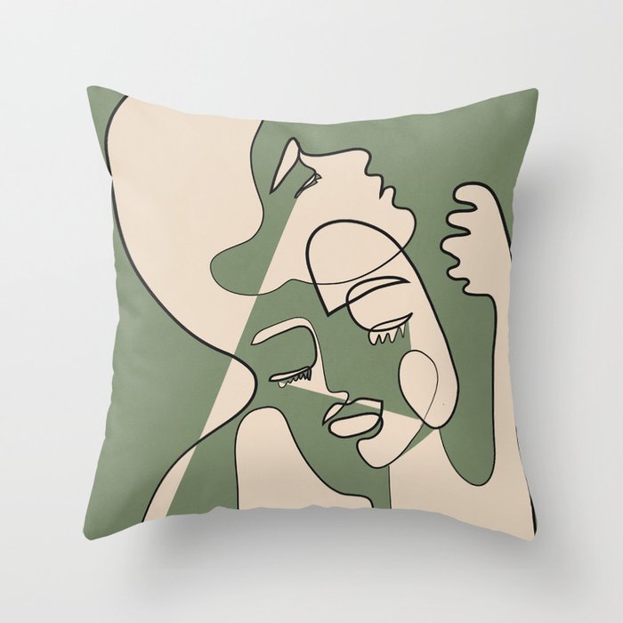 Abstract Faces 7 Throw Pillow Gallery Image 6