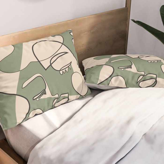 Abstract Faces 7 Pillow Sham Gallery Image 2