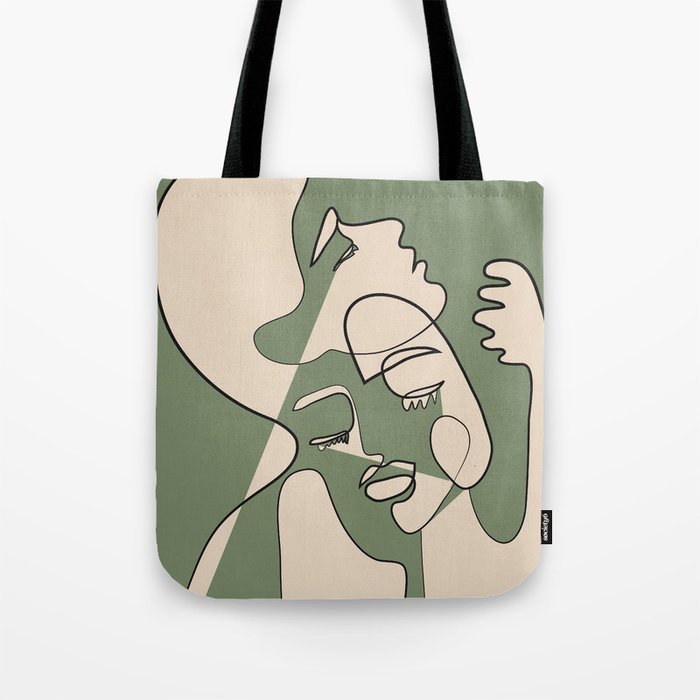 Abstract Faces 7 Tote Bag Gallery Image 1