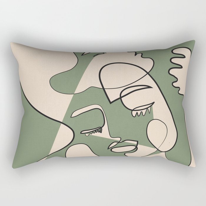 Abstract Faces 7 Rectangular Pillow Gallery Image 1