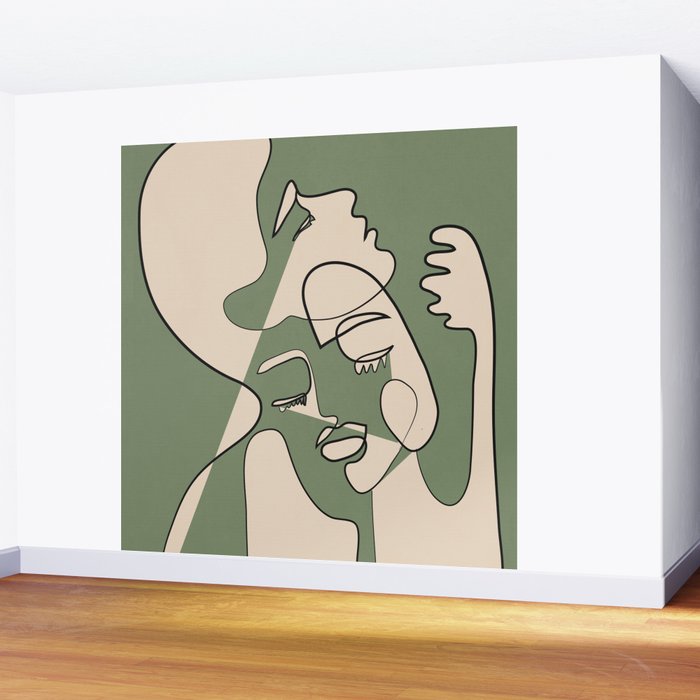 Abstract Faces 7 Wall Mural Gallery Image 2