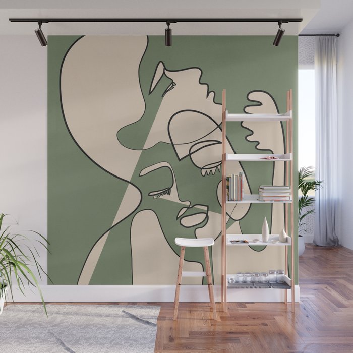 Abstract Faces 7 Wall Mural Gallery Image 1