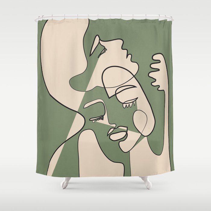 Abstract Faces 7 Shower Curtain Gallery Image 1