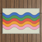 Retro Candy Waves Outdoor Rug Gallery Image 1