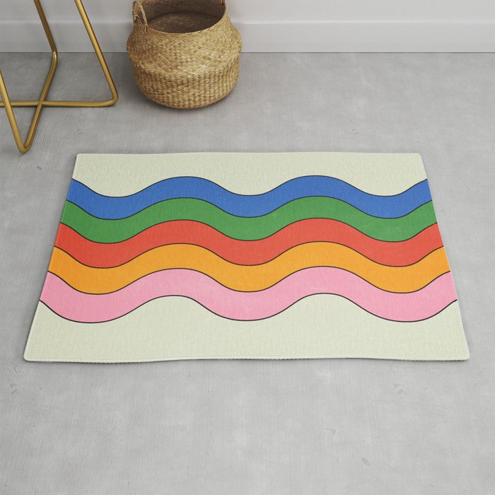 Retro Candy Waves Rug Gallery Image 1