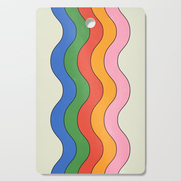 Retro Candy Waves Cutting Board Gallery Image 1