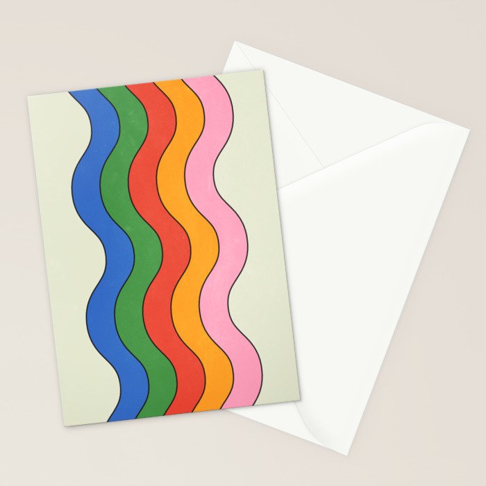 Retro Candy Waves Stationery Card Gallery Image 2