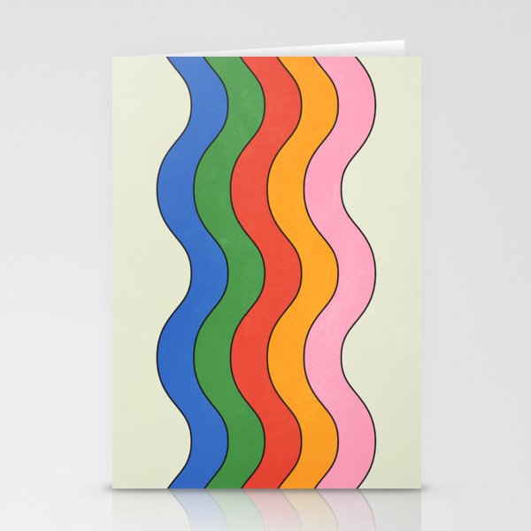 Retro Candy Waves Stationery Card Gallery Image 1