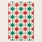 Festive Mid-Century Stars & Sparkles in Green, Red & White Cutting Board Gallery Image 1