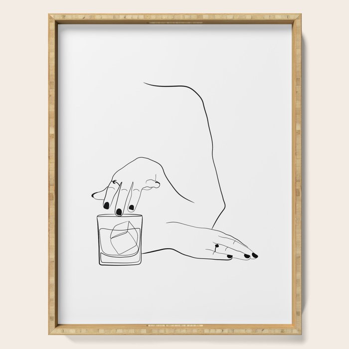 Whiskey Woman Serving Tray Gallery Image 1