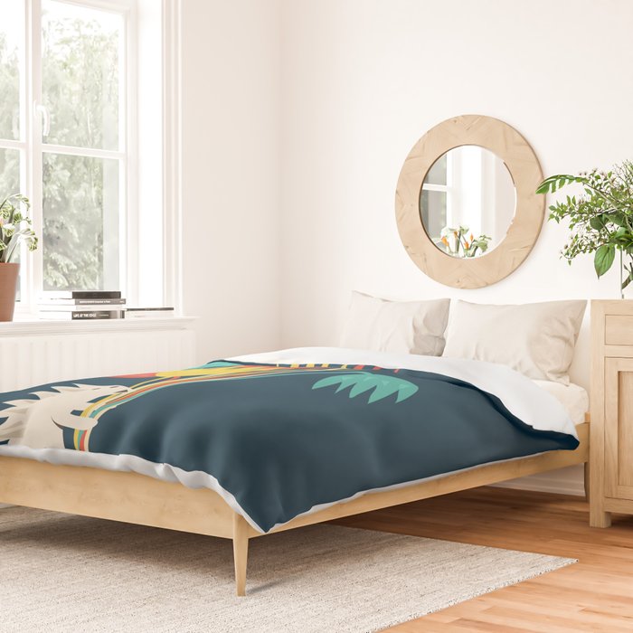 Hedgehog with flowers Duvet Cover Gallery Image 2