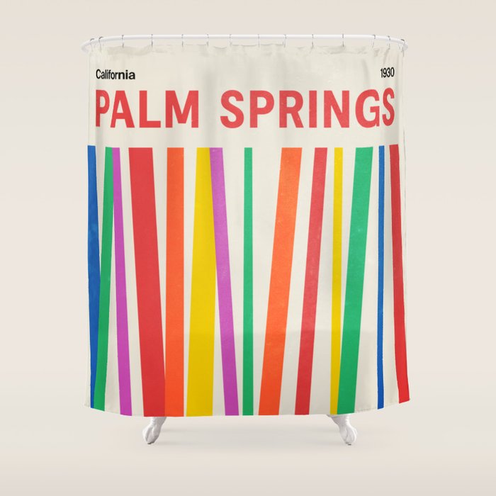 Palm Springs 1930: Retro Mid-Century Edition  Shower Curtain Gallery Image 1