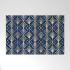 Art Deco Diamonds in Navy and Gold Welcome Mat Gallery Image 1