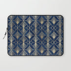 Art Deco Diamonds in Navy and Gold Laptop Sleeve Gallery Image 1