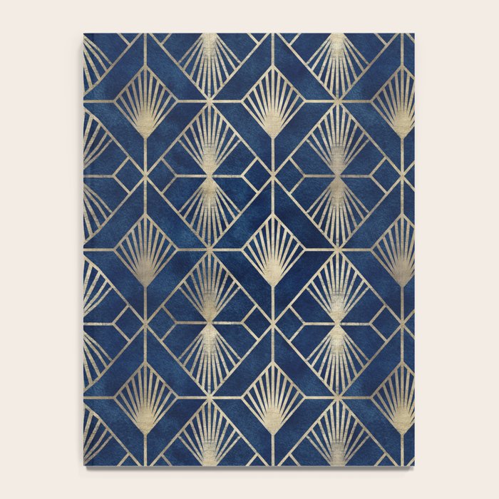 Art Deco Diamonds in Navy and Gold Notebook Gallery Image 4