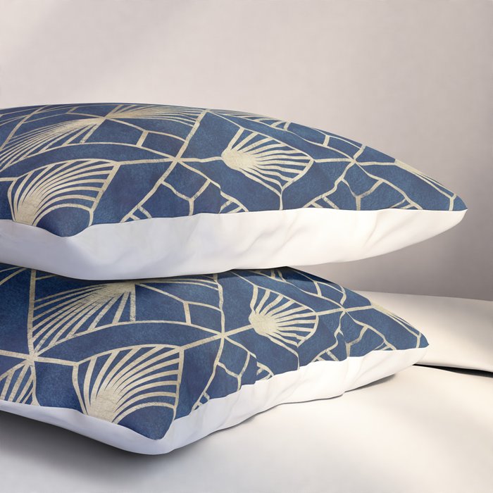 Art Deco Diamonds in Navy and Gold Pillow Sham Gallery Image 3