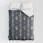 Art Deco Diamonds in Navy and Gold Comforter Gallery Image 6