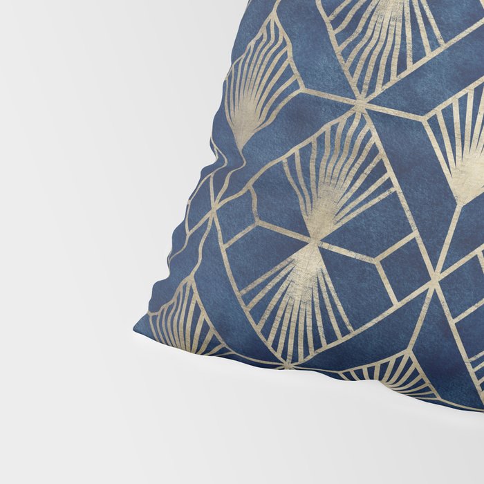 Art Deco Diamonds in Navy and Gold Pillow Sham Gallery Image 4