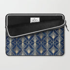 Art Deco Diamonds in Navy and Gold Laptop Sleeve Gallery Image 2