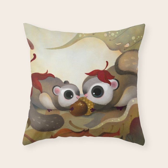 For the coming winter Throw Pillow Gallery Image 6