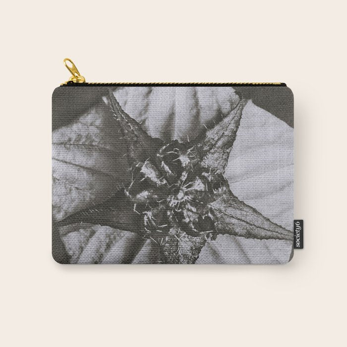 Snowbird, The Magic Garden of Nature, autumn blossom black and white photograph by Karl Blossfeldt Carry All Pouch Gallery Image 1