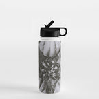 Snowbird, The Magic Garden of Nature, autumn blossom black and white photograph by Karl Blossfeldt Water Bottle Gallery Image 1