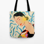 SMILING WOMAN AND SUNSHINE Tote Bag Gallery Image 1