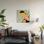SMILING WOMAN AND SUNSHINE Wood Wall Art Gallery Image 2