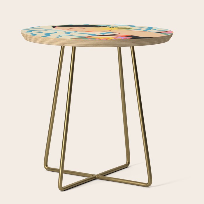 SMILING WOMAN AND SUNSHINE Side Table Gallery Image 1