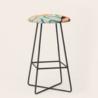 SMILING WOMAN AND SUNSHINE Stool Gallery Image 1