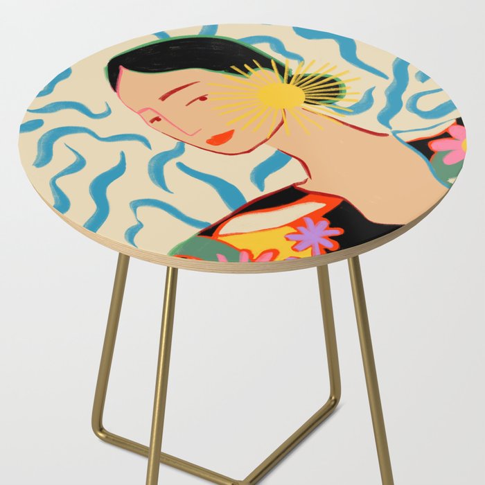 SMILING WOMAN AND SUNSHINE Side Table Gallery Image 2